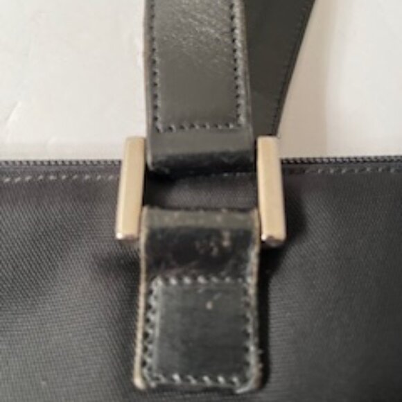 Vintage  Gucci Black Tote Bag,  Nylon and Leather - Picture 6 of 12